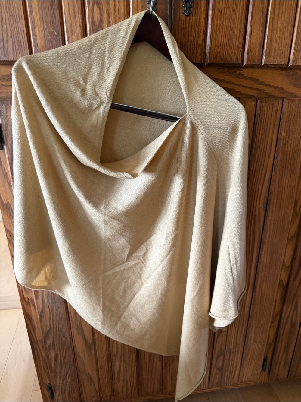 Kerisma wool blend tan shawl poncho
